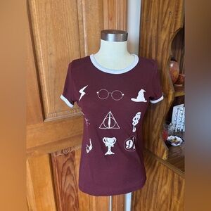 Women's Maroon Harry Potter Graphic Tee